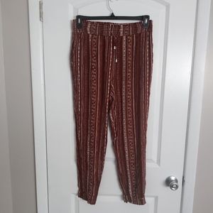 Freshman Red Boho Jogger Pants